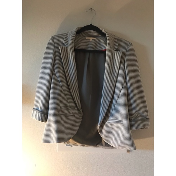 Gray Striped Blazer - Picture 1 of 4